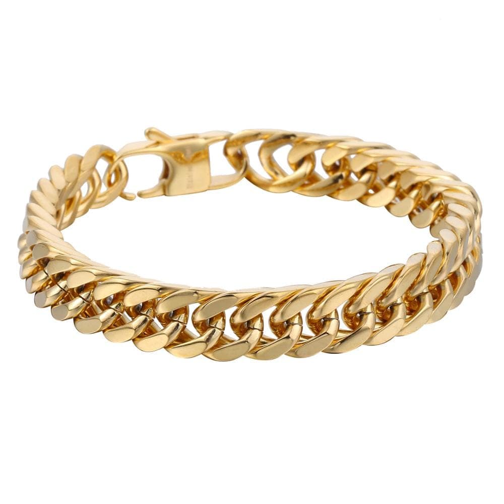 VVS Jewelry hip hop jewelry VVS Jewelry 10mm Double Curb Link Bracelet
