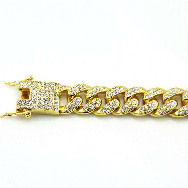VVS Jewelry hip hop jewelry VVS Jewelry 18k Gold Plated Cuban Bracelet