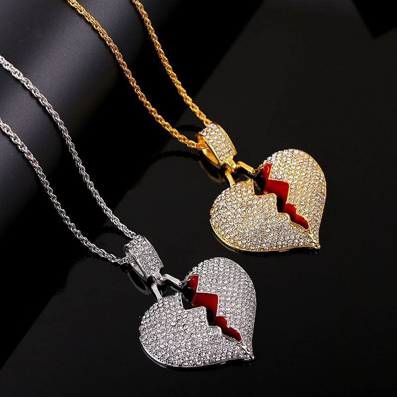 VVS Jewelry hip hop jewelry VVS Jewelry Broken Heart Pendant