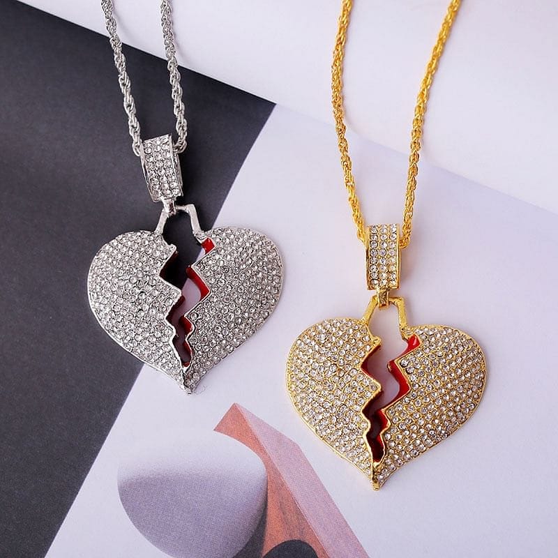 VVS Jewelry hip hop jewelry VVS Jewelry Broken Heart Pendant