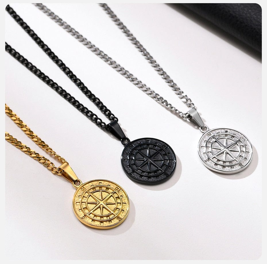 VVS Jewelry hip hop jewelry VVS Jewelry Compass Pendant Necklace