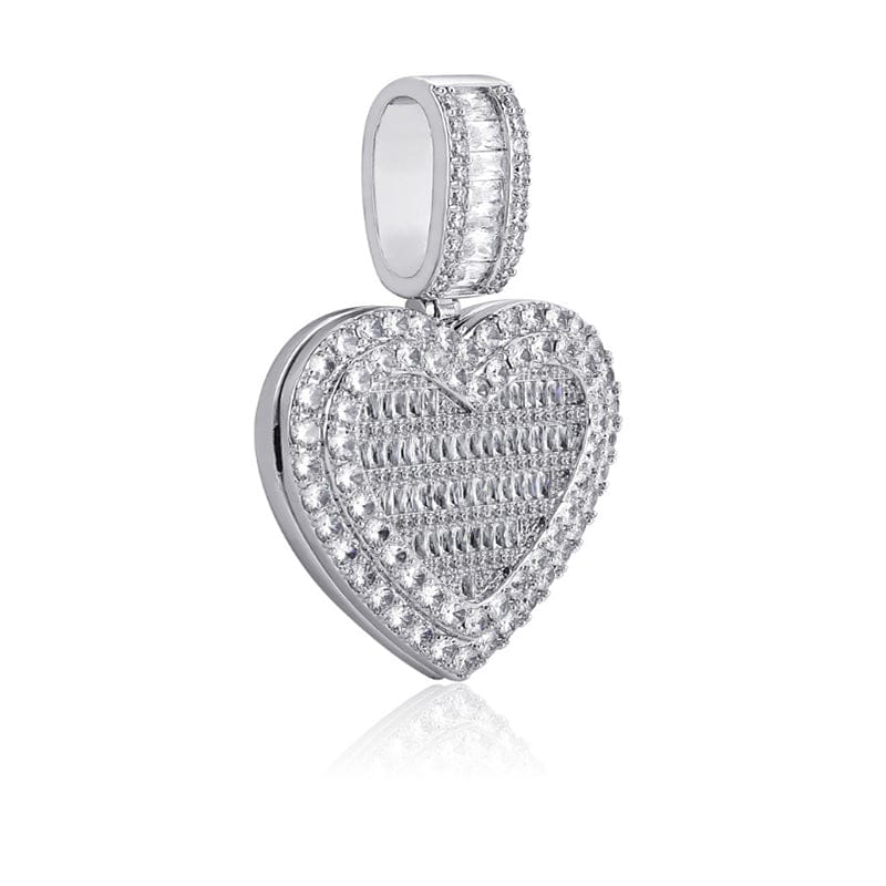 VVS Jewelry hip hop jewelry VVS Jewelry Custom Heart Locket Photo Chain