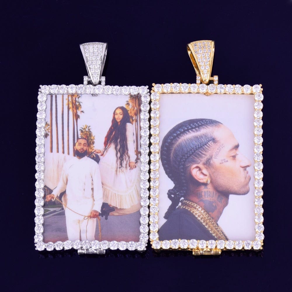 VVS Jewelry hip hop jewelry VVS Jewelry Custom Photo Square Medallion Chain