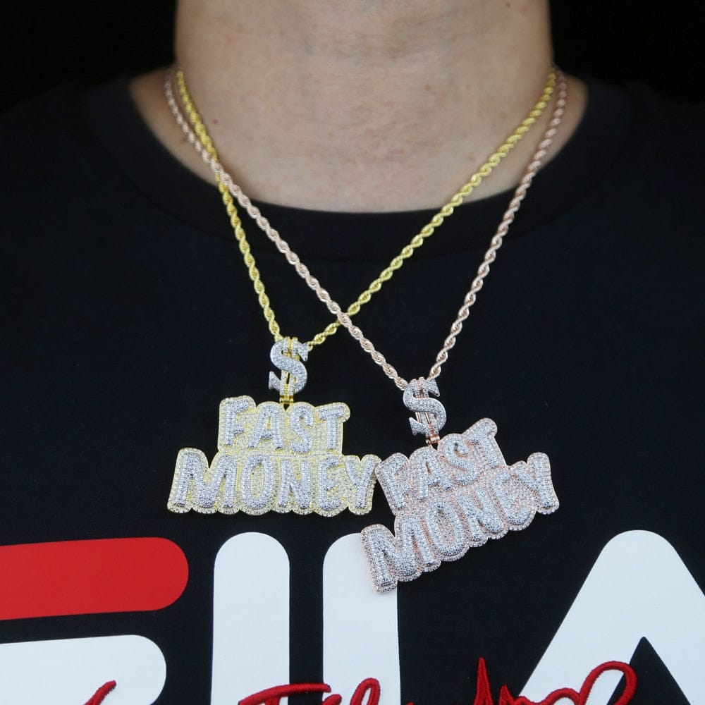VVS Jewelry hip hop jewelry VVS Jewelry "$ Fast Money" Pendant Chain
