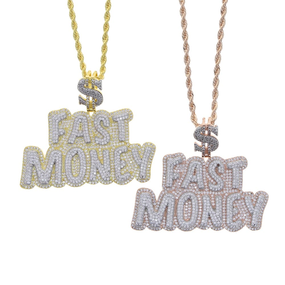 VVS Jewelry hip hop jewelry VVS Jewelry "$ Fast Money" Pendant Chain
