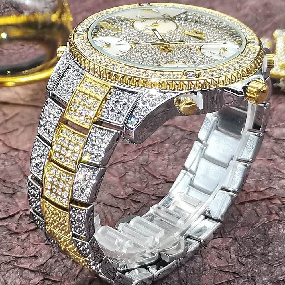 VVS Jewelry hip hop jewelry VVS Jewelry Fully Iced Area Codez Bling Watch