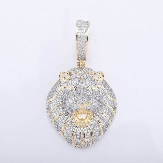 VVS Jewelry hip hop jewelry VVS Jewelry Fully Iced Lion's Head Chain