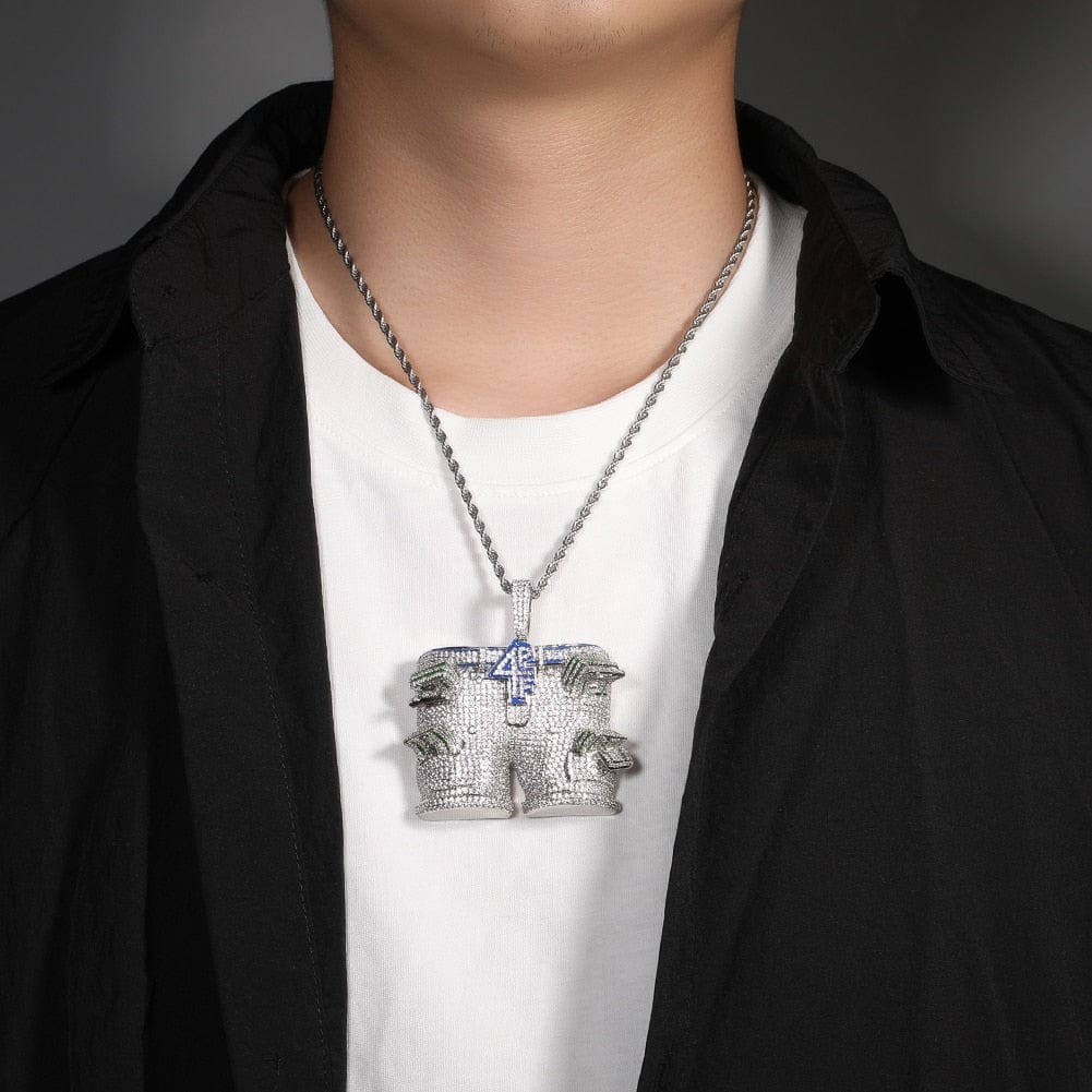 VVS Jewelry hip hop jewelry VVS Jewelry Iced 4PF Rapper USD Shorts Pendant