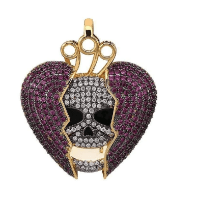 VVS Jewelry hip hop jewelry VVS Jewelry Iced Out Juice Wrld Heart Pendant