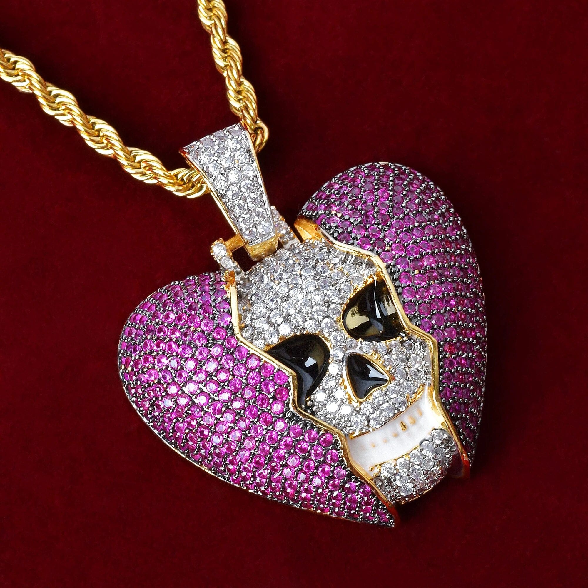 VVS Jewelry hip hop jewelry VVS Jewelry Iced Out Juice Wrld Heart Pendant