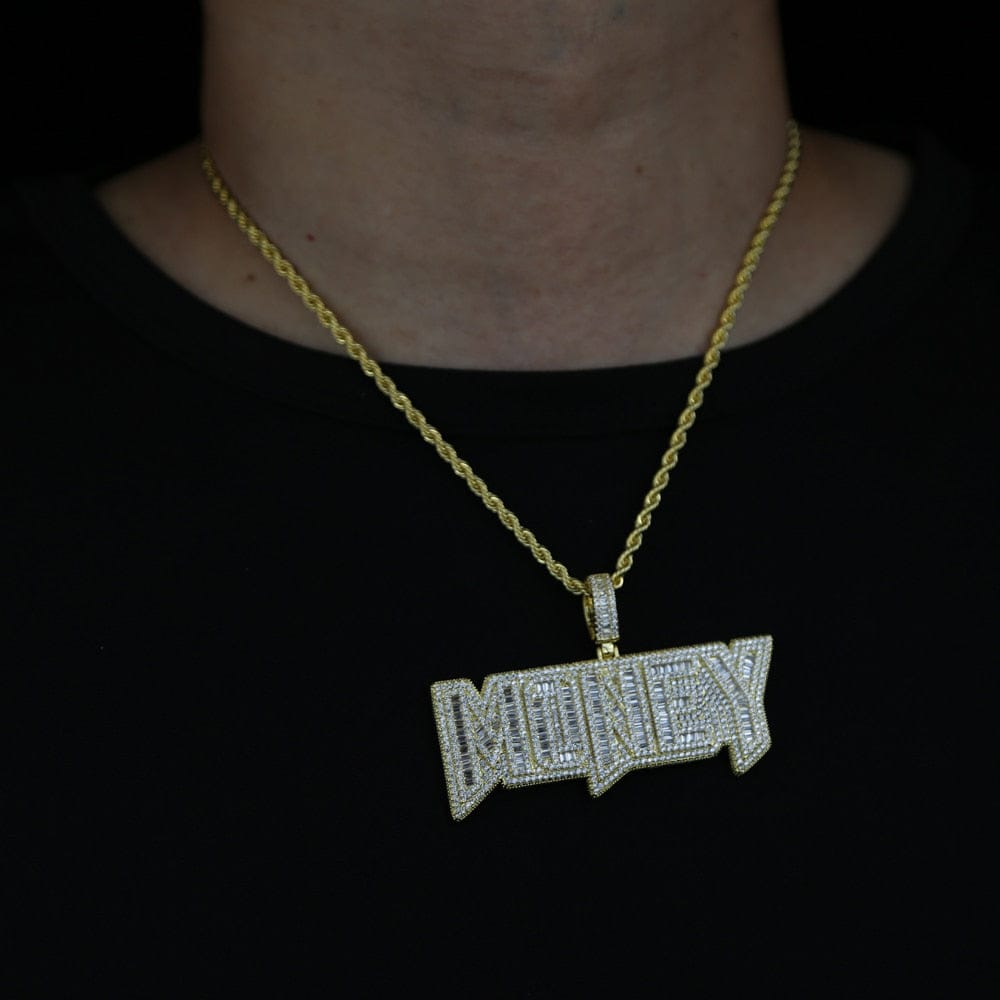 VVS Jewelry hip hop jewelry VVS Jewelry Iced Out "MONEY" Pendant Chain