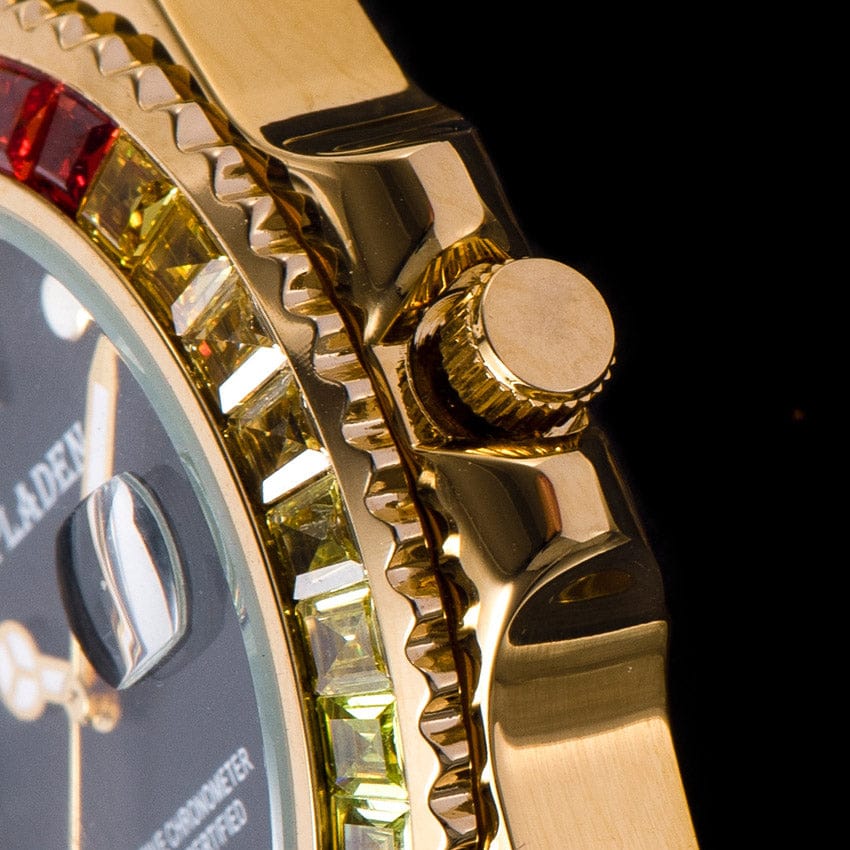 VVS Jewelry hip hop jewelry VVS Jewelry Rollie Style Iced Gem Dial Two-Tone Watch