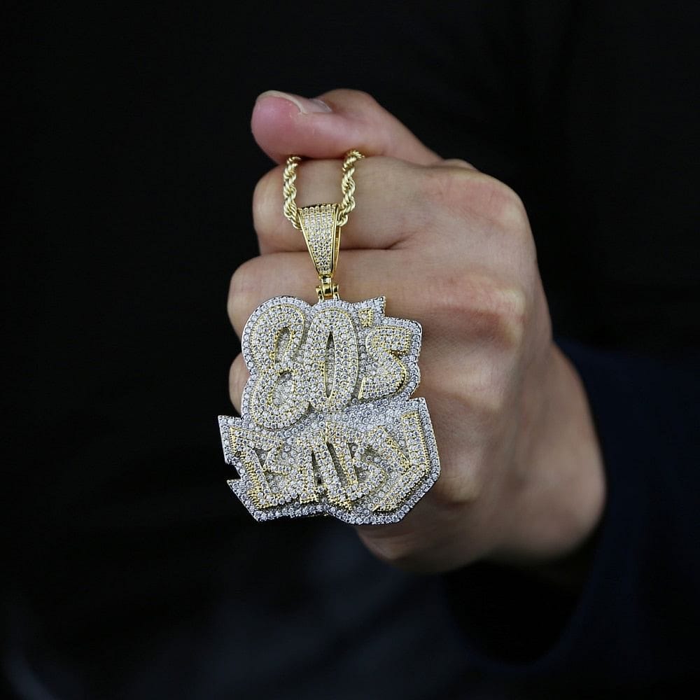 VVS Jewelry hip hop jewelry VVS Jewelry Two-Tone 80's Baby Boss Bling Pendant Chain