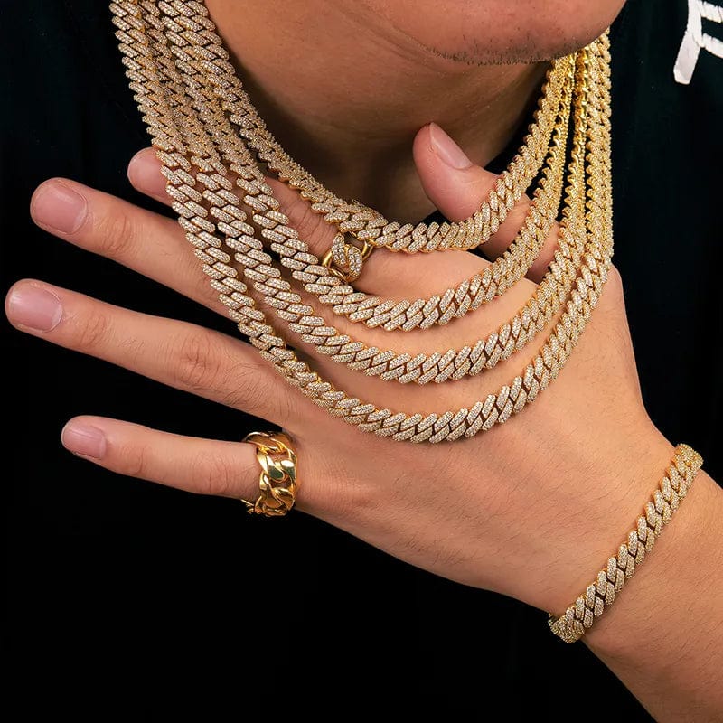 VVS Jewelry hip hop jewelry VVS Moissanite 9mm Miami Prong Cuban Chain