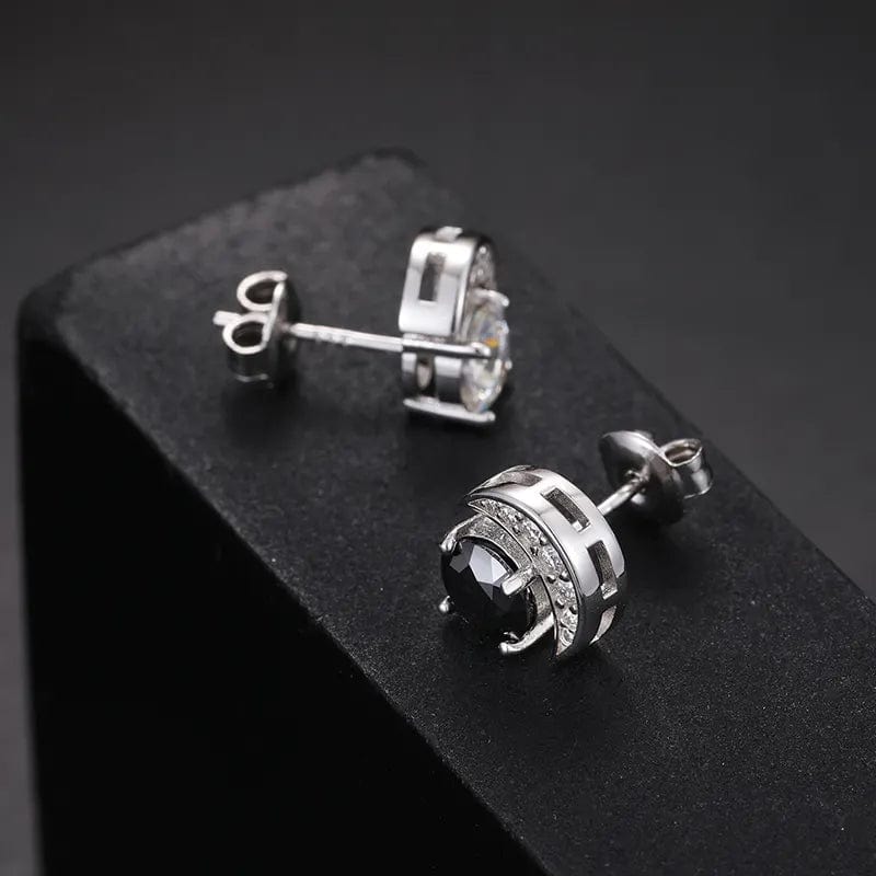 VVS Jewelry hip hop jewelry VVS Moissanite Moon S925 Silver Stud Earrings
