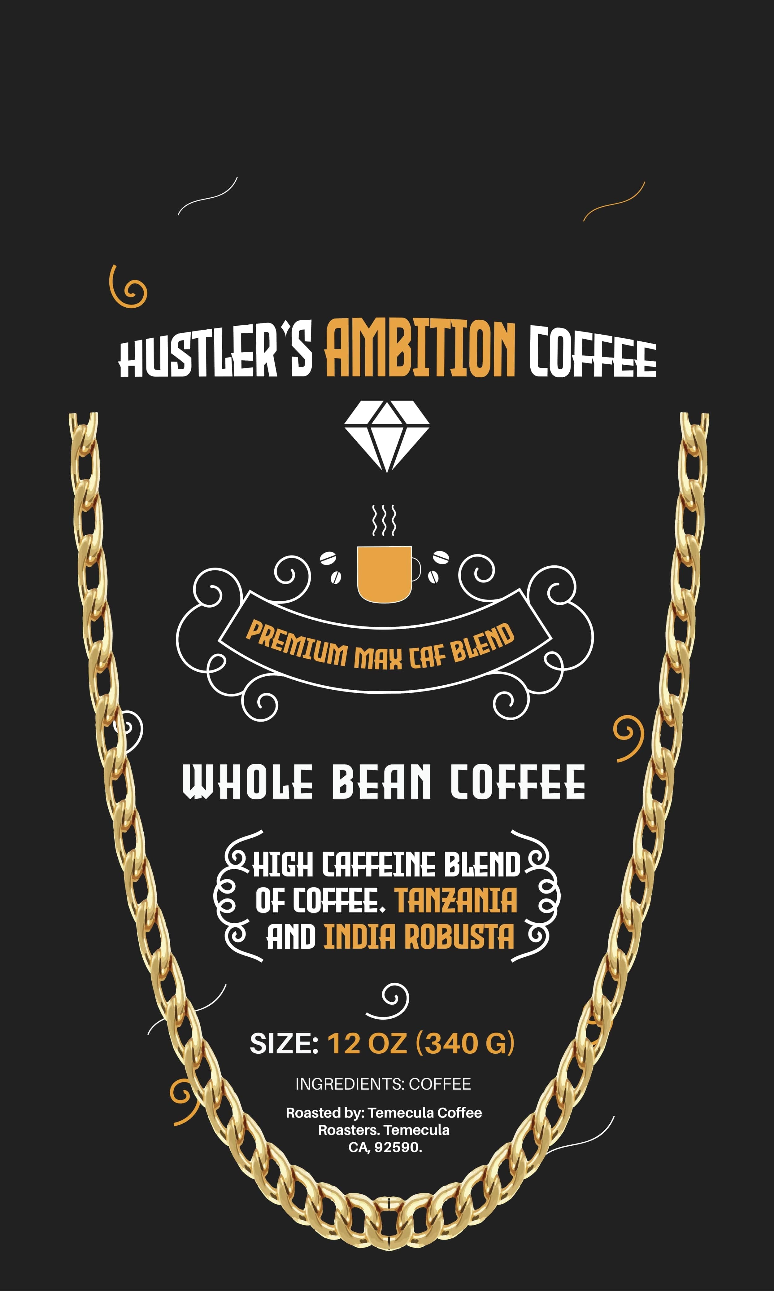 VVS Jewelry hip hop jewelry Whole / 12oz Hustler's Ambition Coffee